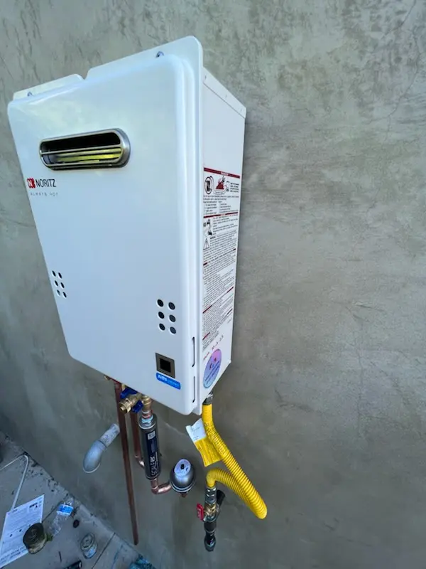 Tankless water heater installation for Avalon homes